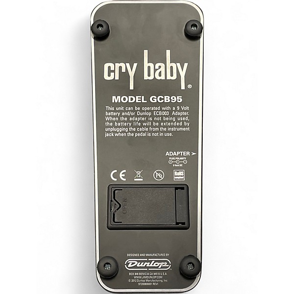 Used Dunlop GCB95 Original Crybaby Wah Effect Pedal