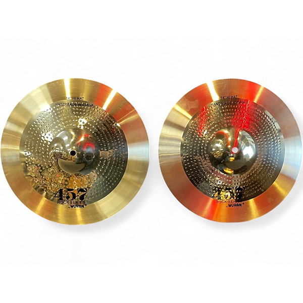 Used Wuhan 14in 457 Rock Series Hi Hat Pair Cymbal