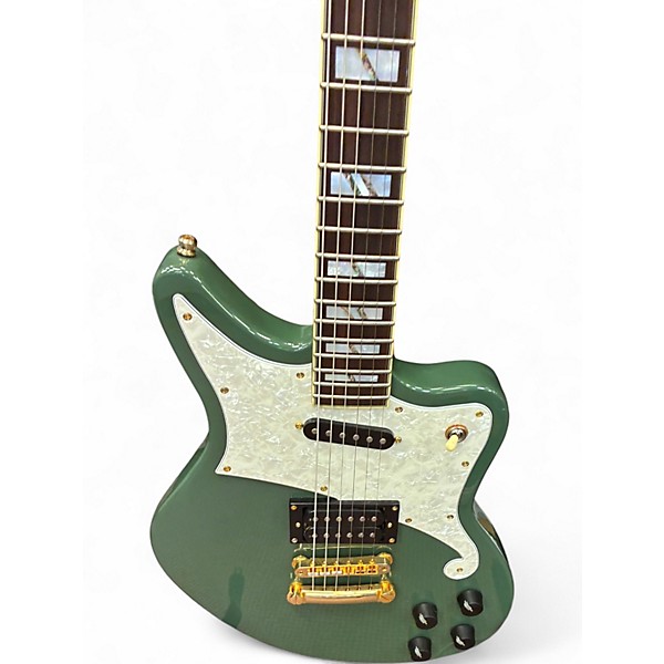 Used D'Angelico DELUXE SERIES BEDFORD Royal Olive Solid Body Electric Guitar