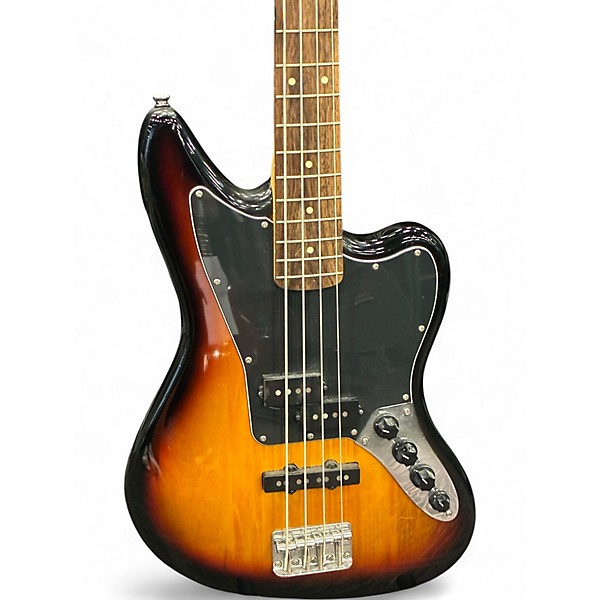 Used Squier Jaguar Bass 3 Color Sunburst Electric Bass Guitar