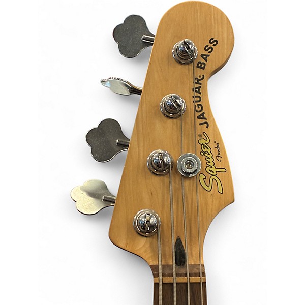 Used Squier Jaguar Bass 3 Color Sunburst Electric Bass Guitar