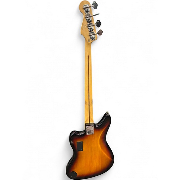 Used Squier Jaguar Bass 3 Color Sunburst Electric Bass Guitar