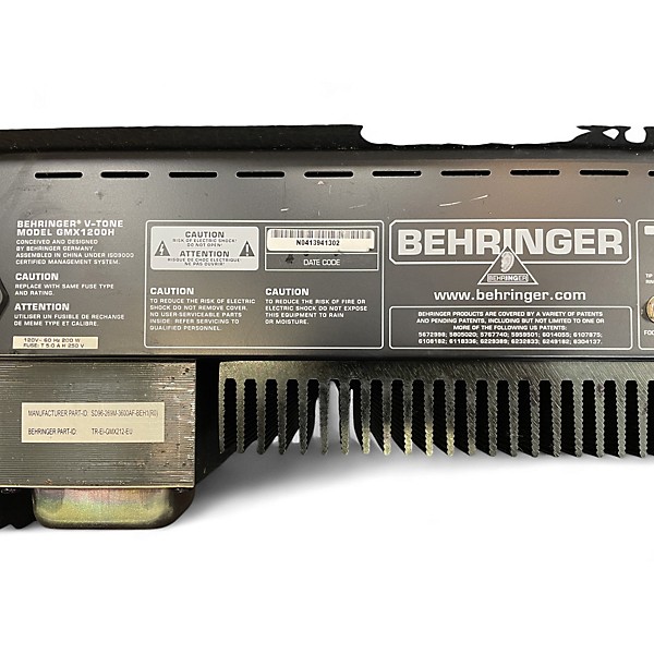 Used Behringer V-Tone GMX1200H Solid State Guitar Amp Head