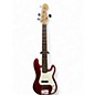 Used Squier 20TH ANNIVERSARY 5-STRING STANDARD PRECISION BASS RED Electric Bass Guitar thumbnail