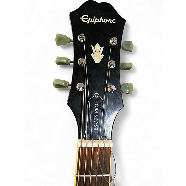 Used Epiphone ES335 Pro Ebony Hollow Body Electric Guitar