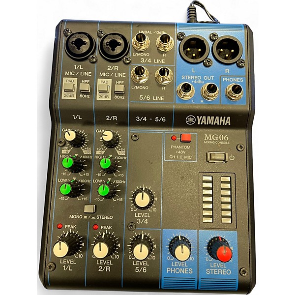 Used Yamaha MG06 Unpowered Mixer
