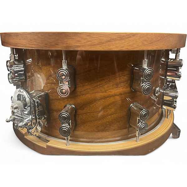 Used PDP by DW 14X7.5  Limited-Edition Dark Stain Maple and Walnut Snare With Waln Walnut Drum