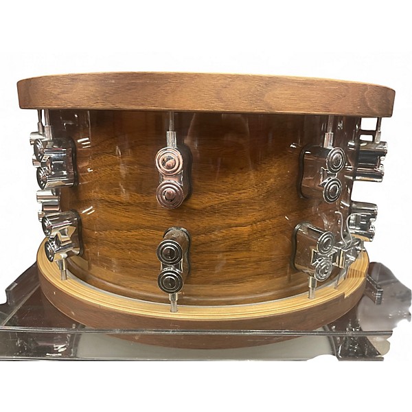 Used PDP by DW 14X7.5  Limited-Edition Dark Stain Maple and Walnut Snare With Waln Walnut Drum