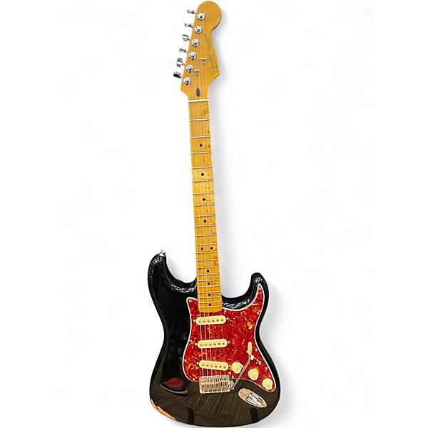 Used Fender Standard Stratocaster HSS Black Solid Body Electric Guitar