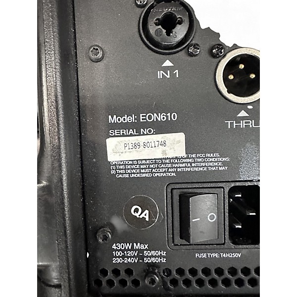 Used JBL EON610 Powered Speaker