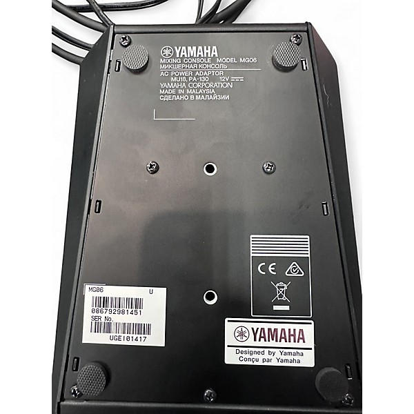 Used Yamaha MG06 Unpowered Mixer