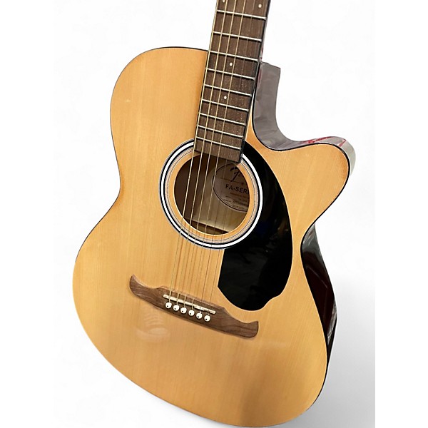 Used Fender FA135CE Concert Natural Acoustic Electric Guitar