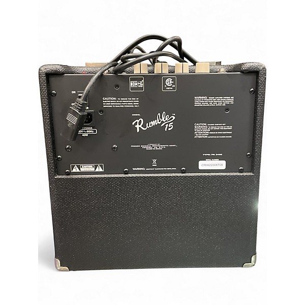 Used Fender Rumble 15 15W 1X8 Bass Combo Amp