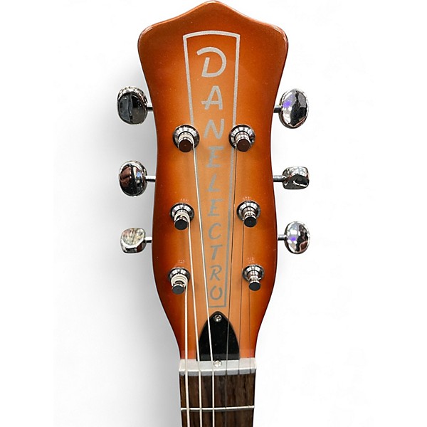 Used Danelectro LONG HORN 3 Color Sunburst Solid Body Electric Guitar