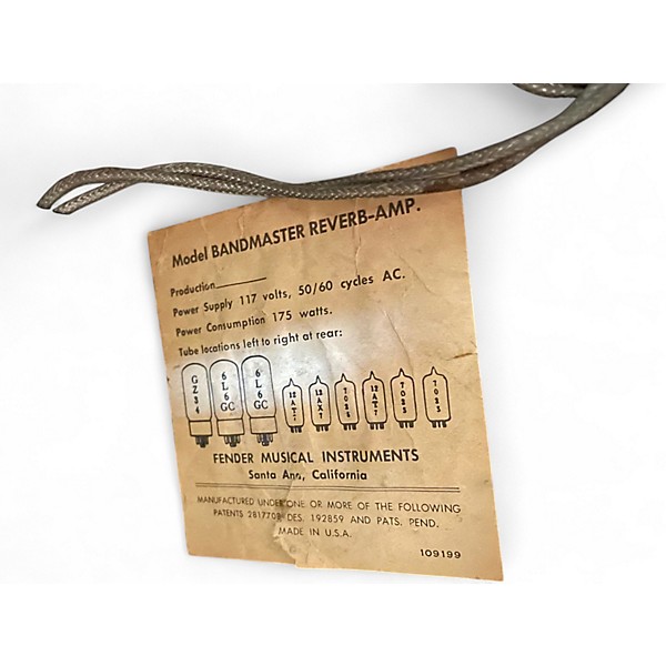 Vintage 1968 Fender BANDMASTER REVERB TFL5005D Tube Guitar Amp Head