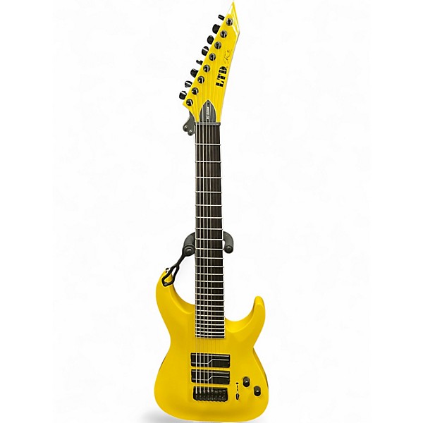 Used ESP LTD Stephen Carpenter SC-608 Signature LSC608BYELF1 Yellow Baritone Guitars