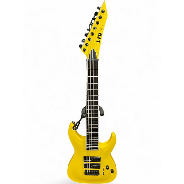 Used ESP LTD Stephen Carpenter SC-608 Signature LSC608BYELF1 Yellow Baritone Guitars