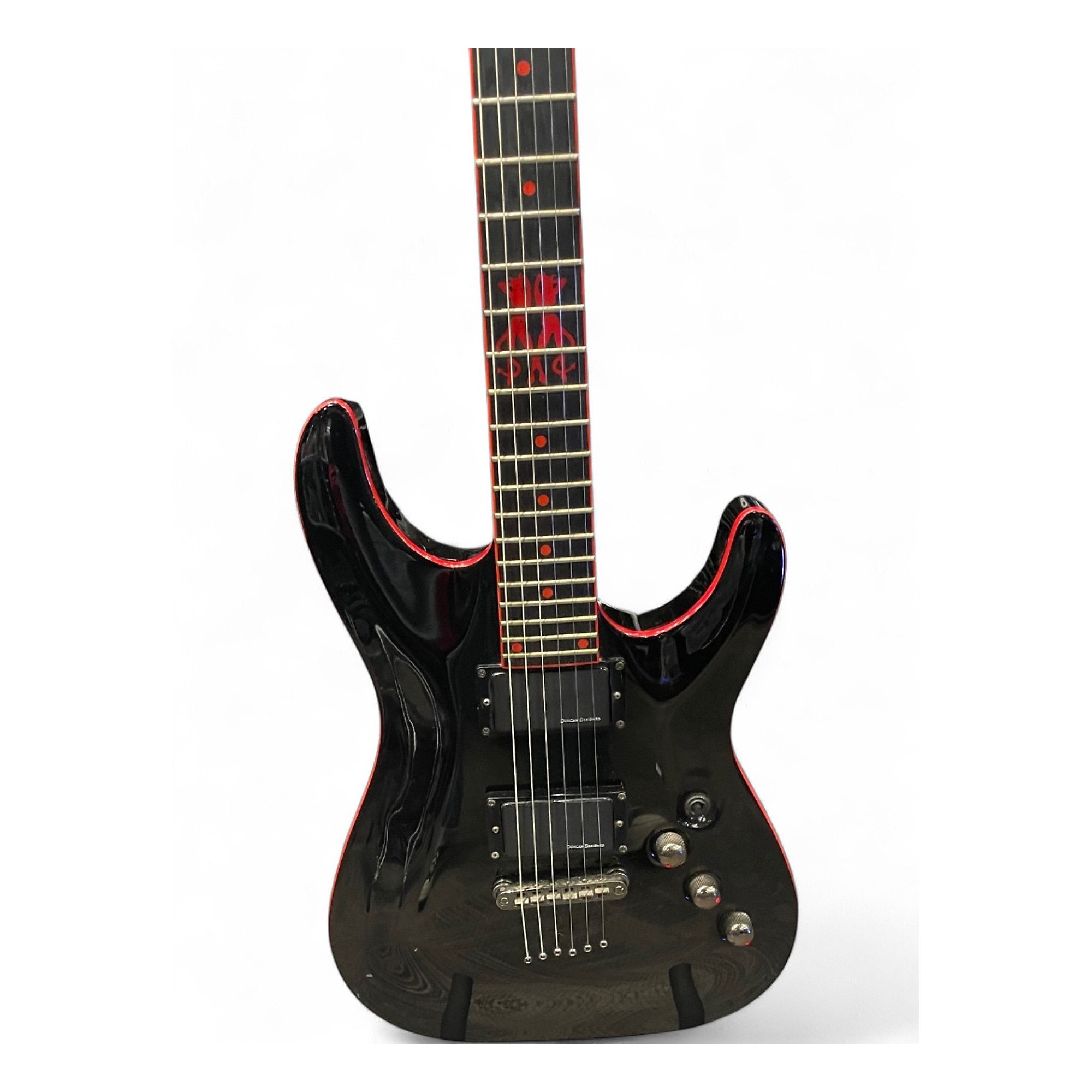 Used Schecter Guitar Research C1 She Devil Black Solid Body