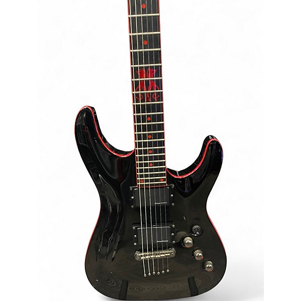 Used Schecter Guitar Research C1 She Devil Black Solid Body Electric Guitar