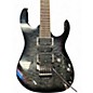Used Ibanez RG370QMSP RG Series Trans Black Solid Body Electric Guitar