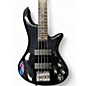 Used Schecter Guitar Research Stiletto Deluxe 4 String Black Electric Bass Guitar