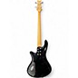 Used Schecter Guitar Research Stiletto Deluxe 4 String Black Electric Bass Guitar