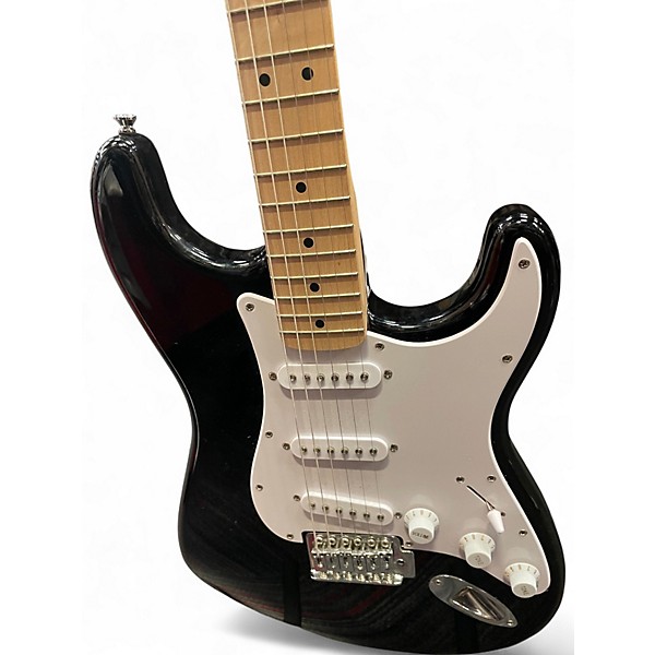 Used Squier Standard Stratocaster Black Solid Body Electric Guitar