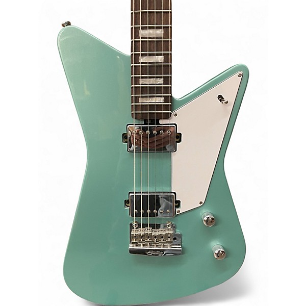 Used Sterling by Music Man MARIPOSA Turquoise Solid Body Electric Guitar