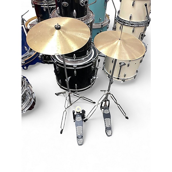 Used Rockwood By Hohner 7 Piece Drum Set Red Drum Kit