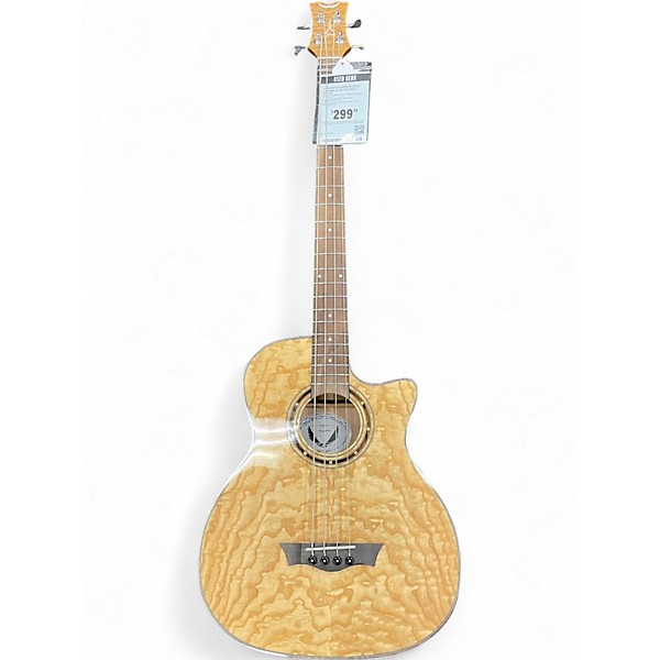 Used Dean EQABA GN quilt natural Acoustic Bass Guitar