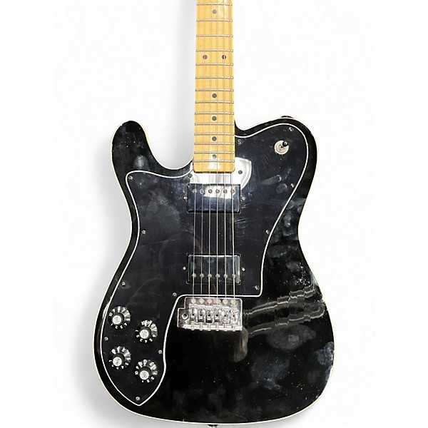 Used SX Vintage T-Style Lefty Black Solid Body Electric Guitar