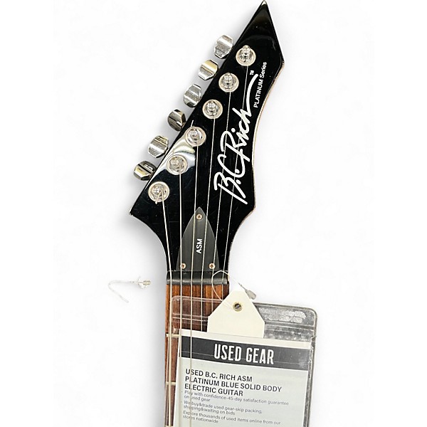 Used B.C. Rich ASM Platinum Blue Solid Body Electric Guitar