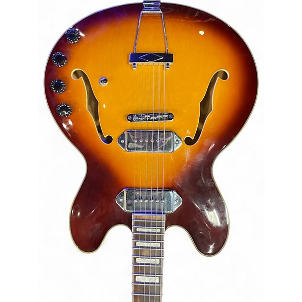 Used Giannini GSH-351 SUNBURST Hollow Body Electric Guitar