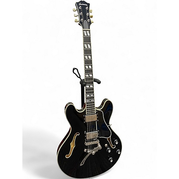 Used Eastman t486 Black Hollow Body Electric Guitar