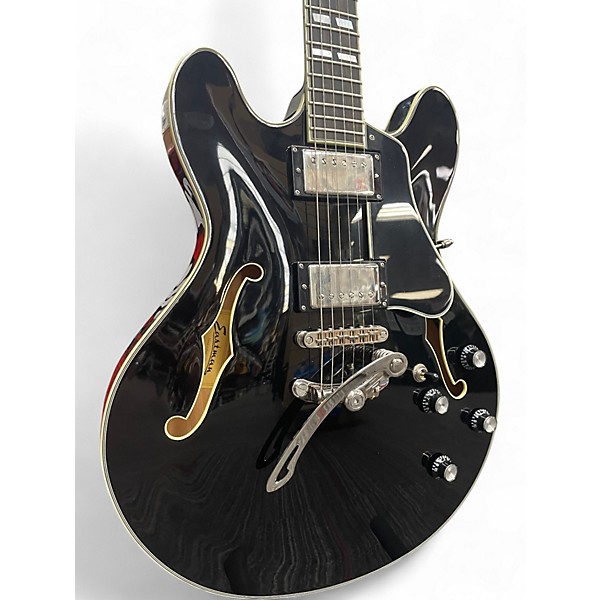Used Eastman t486 Black Hollow Body Electric Guitar