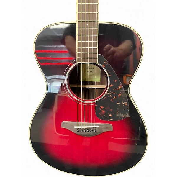 Used Yamaha FS830 red burst Acoustic Guitar