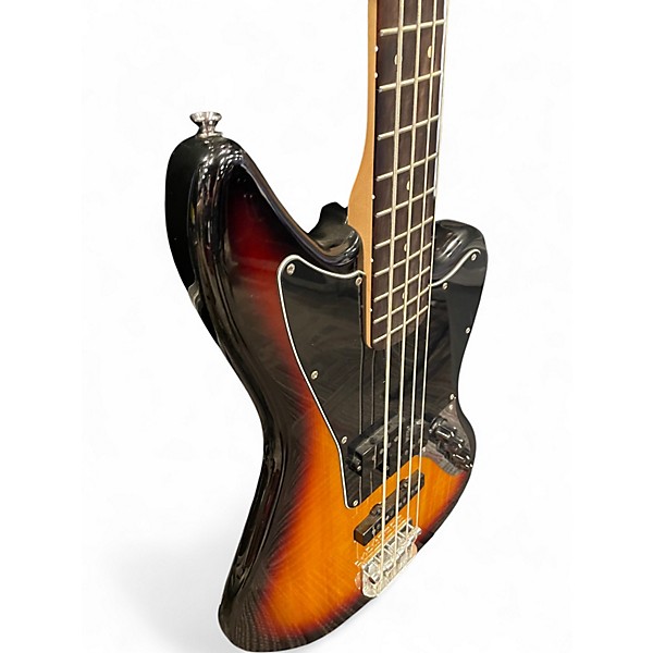 Used Squier Vintage Modified Jaguar Bass 3 Color Sunburst Electric Bass Guitar