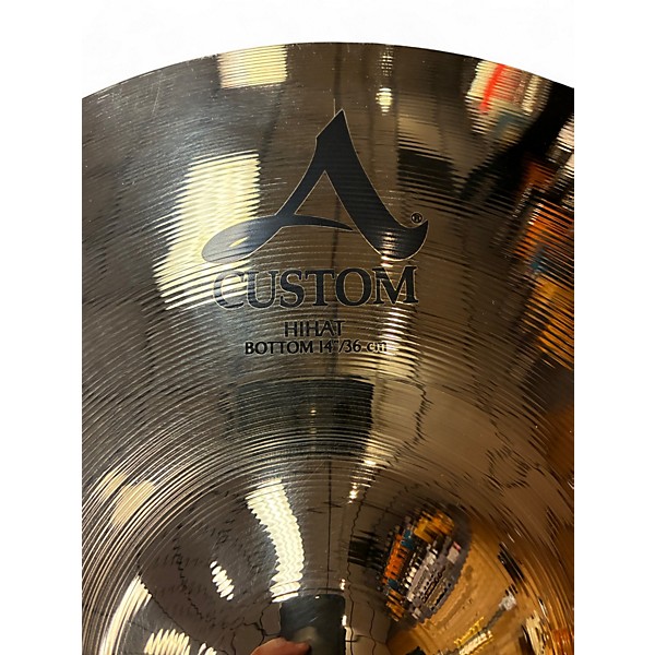 Used 2022 Zildjian 14in A Custom Hi Hat Pair Cymbal