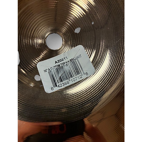 Used 2022 Zildjian 14in A Custom Hi Hat Pair Cymbal