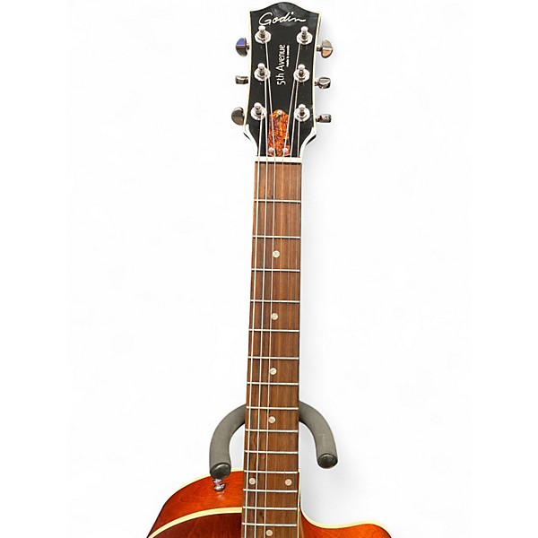 Used Godin 5th Avenue Kingpin II Amber Hollow Body Electric Guitar