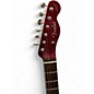 Used 2009 Fender Mustang Telecaster Red Chrome with Mustang Logo Solid Body Electric Guitar