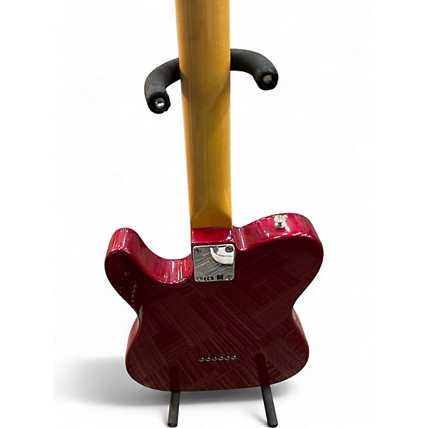 Used 2009 Fender Mustang Telecaster Red Chrome with Mustang Logo Solid Body Electric Guitar