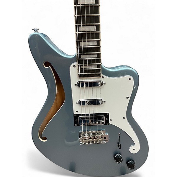 Used D'Angelico Premier Series Ice Blue Metallic Solid Body Electric Guitar