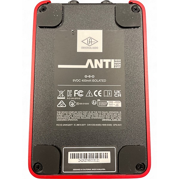 Used Universal Audio ANTI 1992 HIGH GAIN PRE AMP Effect Pedal