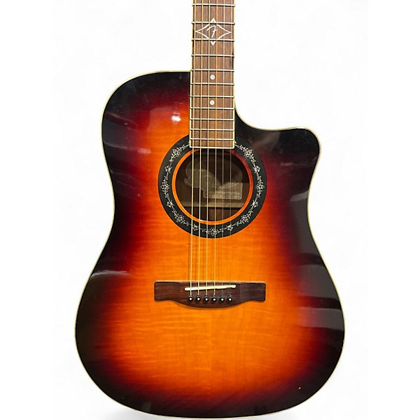 Used Fender T Bucket 300CE Cherry Sunburst Acoustic Electric Guitar