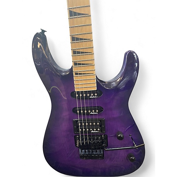 Used Jackson JS34Q Dinky Trans Purple Solid Body Electric Guitar
