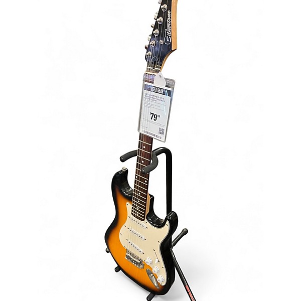 Used Silvertone St Style Tobacco Burst Solid Body Electric Guitar