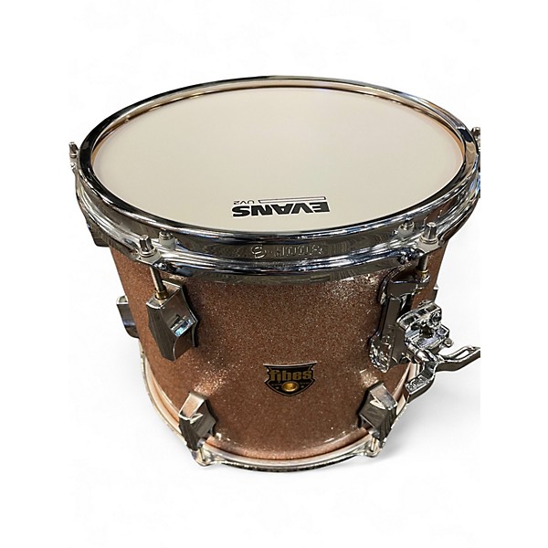 Vintage 1990s Fibes 5 Piece 5 PIECE SHELL PACK PINK SPARKLE Drum Kit