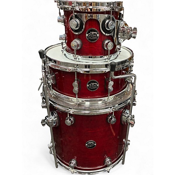 Used 2021 DW 7 Piece PERFORMANCE Candy Apple Red Drum Kit