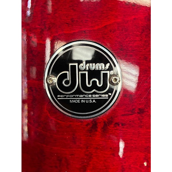 Used 2021 DW 7 Piece PERFORMANCE Candy Apple Red Drum Kit